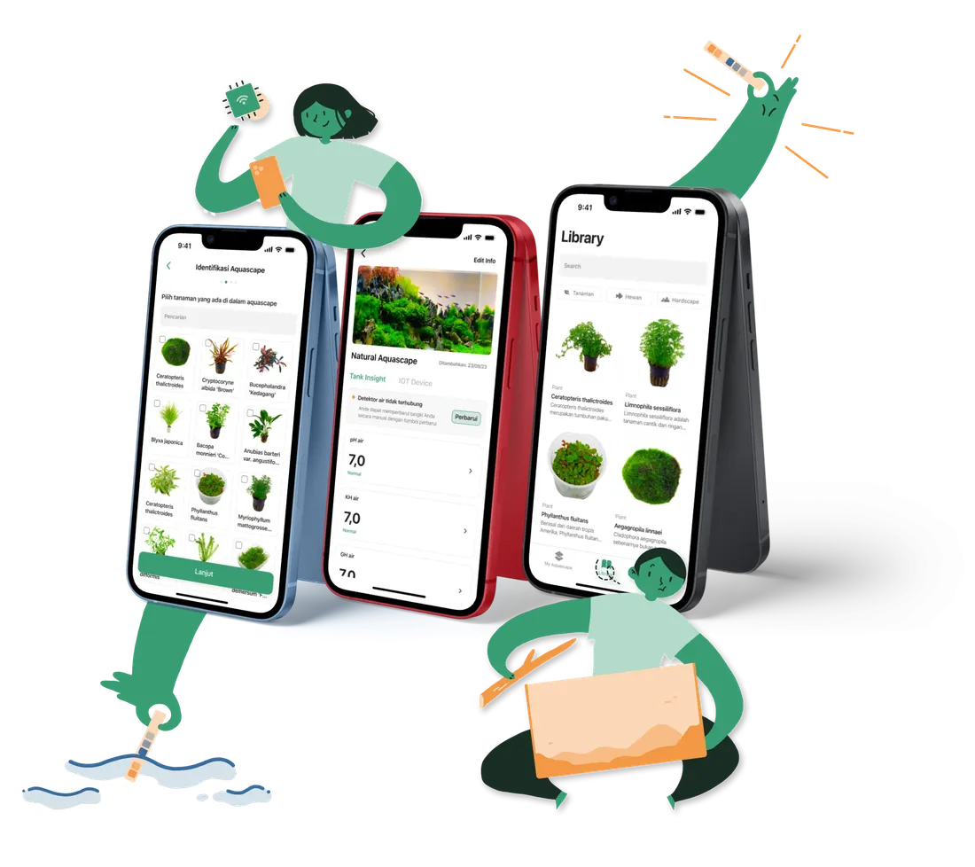 AquaCare app screens