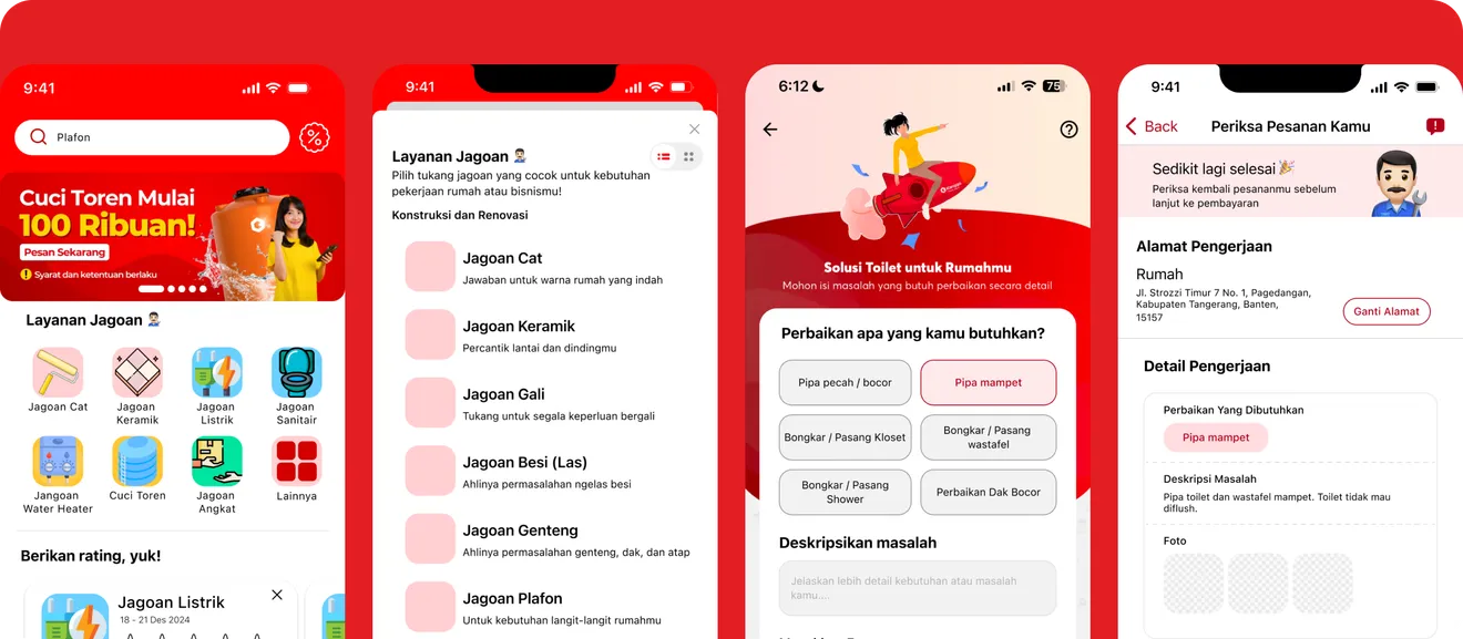 Kanggo app screens