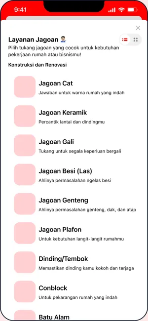 Choosing a service, after the redesign